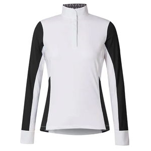 Nueva capa Base de equitación para mujer, manga larga, media cremallera, camisa de equitación, capa Base, ropa ecuestre, venta al por mayor - Product Image 2