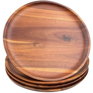 Plato de madera de Mango pulido brillante para servir aperitivos, accesorio multiusos para cocina y hogar, la mejor calidad, superventas - Product Image 2