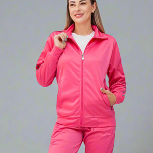 Durable personnalisé dernier pur rose femmes 2 pièces survêtement assorti ensemble pleine longueur 2 pièces femmes ensemble et survêtement ensemble - Product Image 3
