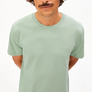 High Quality 100% Cotton Heavy <b>Weight</b> Luxury Tshirt Unisex Custom Print Logo Mock Neck <b>Blank</b> T Shirt Oversize Men's T-shirt - Product Image 3