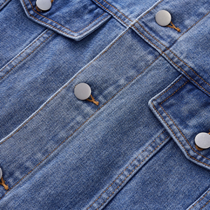 Veste décontractée pour homme, col mandarin, jean déchiré, veste en denim avec des patchs pour homme - Product Image 4