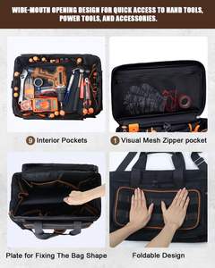 Bolsa de Herramientas Resistente al Agua, Organizador de Herramientas Portátil, Correa de Hombro Ajustable, Bolsa Táctica para Herramientas, Capacidad de 12L, Plegable - Product Image 4