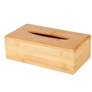 Soporte de caja de pañuelos de bambú natural con textura de madera para decoración de baño de casas ecológicas y encimera de cocina - Product Image 4