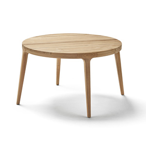 Klozy Table à manger ronde moderne en bois de teck massif pour l'intérieur et l'extérieur Meubles de maison de haute qualité - Product Image 5