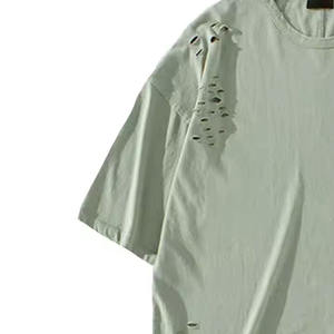 Camisetas de Hombre de Punto con Lavado Ácido de Calidad de Exportación, 100% Algodón, Secado Rápido, Transpirables, Anti-Pilling, Ropa Deportiva, Ropa de Entrenamiento, Ropa para Exteriores - Product Image 4