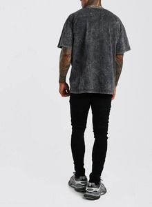 Design OEM personnalisé vêtement usine poids lourd décoloration soleil T-shirt hommes vêtements T-shirt décontracté personnalisable délavé - Product Image 3