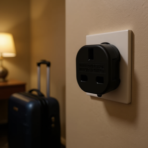 <b>UK</b> <b>Plug</b> Travel <b>Adapter</b> Universal AC Wall <b>Plug</b> Black for Travel - Product Image 3