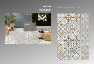 Grands carreaux de porcelaine de luxe d'inspiration marocaine 600x1200mm Elégant GVT PGVT pour intérieur extérieur 60x120cm Design moderne B2B B2C - Product Image 5