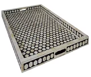 Crescent Crafts Bone Trey Cocina versátil con estampado floral Esencial para cocinar y servir - Product Image 2