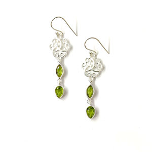 Boucles d'oreilles pendantes Peridot à la mode, 6,3 grammes - Product Image 1