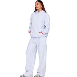 Survêtement Baggy avec broderie personnalisée en polyester épais et confortable pour femmes Survêtement surdimensionné GSM 500 pour femmes - Product Image 1