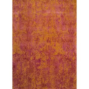พรมไหมขนสัตว์ถักมือ Kavi Free Verse QM-709 สีส้มแดงลายนามธรรม สำหรับตกแต่งบ้าน ห้องนั่งเล่น ทางเดิน รูปทรงสี่เหลี่ยมผืนผ้า - Product Image 1