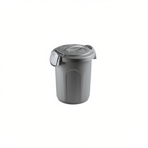 Stefanplast Bidoncino (8Lt) Silver Waste <b>Bin</b> with SPEEDY Clip-on <b>Lid</b> 70250 Model - Product Image 2