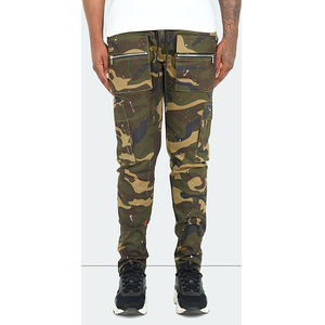 กางเกงคาร์โก้ผ้าฝ้ายระบายอากาศได้ดีสำหรับผู้ชาย100% กลางแจ้งปรับแต่งได้แบบเรียบง่ายสำหรับฤดูร้อน - Product Image 1