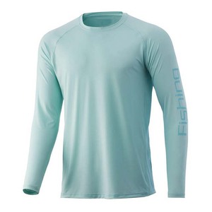 Camiseta de Pesca de Manga Larga Unisex al por Mayor, Protección Solar UPF 50+, Secado Rápido, Transpirable, de Lona, Camisetas de Rendimiento 2024, Poliéster y Algodón, Color Sólido - Product Image 3