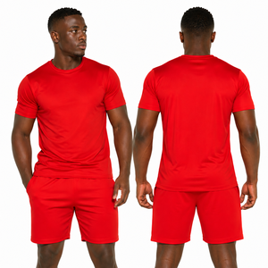 Men's Summer Anti-Pilling Crew Neck T-Shirt Shorts <b>Set</b> Casual Two-Piece Jogging Suit Breathable Short Sleeve Tee Streetwear - Product Image 5