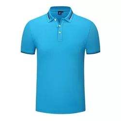 Camisetas de Polo de Golf para hombre de algodón 100%, cuello vuelto profesional con ribete de contraste, mangas cortas de alta calidad - Product Image 2