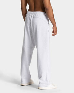 กางเกงวิ่งขาตรงสีเทาสำหรับผู้ชายกางเกงเล่นกีฬาผ้าฟลีซคอตตอนเข้ายิม - Product Image 2