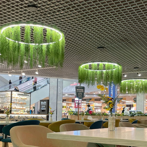 New Halo Ring LED ánh sáng mặt dây chuyền với cây xanh nhôm hồ sơ - Product Image 5