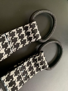 Correas Dobles para Pilates, Equipo para Reformer, Accesorios de Yoga, Telas para Estudios, Nylon Houndstooth <span class=keywords><strong>INIKO</strong></span>, Negro y Blanco - Product Image 3