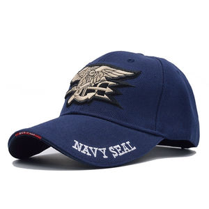 Haute qualité US Navy Seals Logo 6 panneaux plaine chapeaux hommes casquette de Baseball chapeau camionneur noir casquette de Baseball pour hommes - Product Image 2