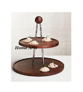 แท่นวางเค้กช็อคโกแลตทรงกลม3ชั้นทำจากไม้และโลหะดีไซน์ใหม่ล่าสุดสำหรับวางขนมหวาน - Product Image 6