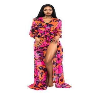 Bell Sleeves Ladies Printed Beach Cover Up with Elevated Finish <b>Womens</b> <b>Resort</b> <b>Wear</b> Cover Up in Contemporary Prints - Product Image 4