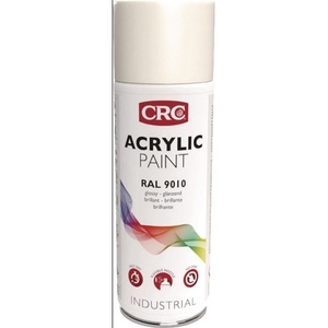 Acrylic <b>Paint</b> Color Protection Spray Pure White Glossy RAL 9010 400 ml CRC - Product Image 1
