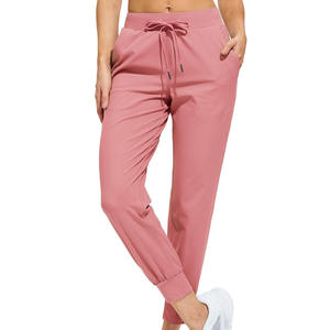 Pantalones Deportivos Holgados Personalizados para Mujer, Pantalones de Cintura Alta Elásticos y Transpirables de Algodón, Ropa Urbana, Servicio OEM - Product Image 1