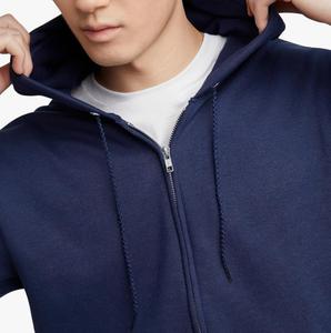 Sudadera con capucha unisex 100% algodón con cremallera para hombre, ropa de calle de otoño e invierno, fabricante mayorista OEM - Product Image 1