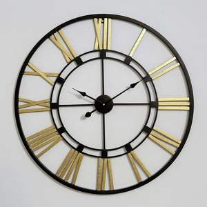 Industrial Iron <b>Wall</b> <b>Clock</b> <b>For</b> Loft Style Interior Decor Highlighting Raw Metal Look And Bold Design - Product Image 6