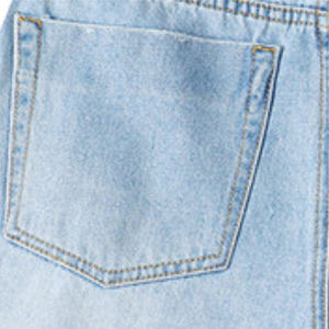 กางเกงขาสั้นผ้ายีนส์ขาสั้นของผู้หญิง100% ขาสั้นผ้าคอตตอนสีฟ้า - Product Image 5