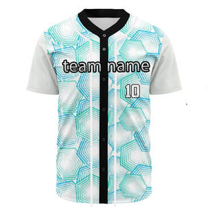 Camiseta de Béisbol de la Mejor Calidad con Botones, Logotipo Personalizado en la Parte Delantera, Impresión 3D, Tallas Grandes, Unisex, 100% Poliéster Transpirable - Product Image 4