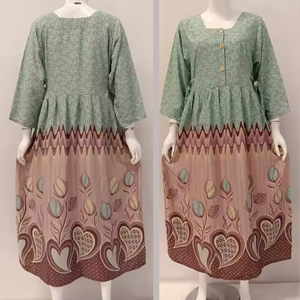 Chibi elegante Material Premium manga larga Daster jóvenes verano esencial cómodo elástico cintura cierre suavidad - Product Image 6