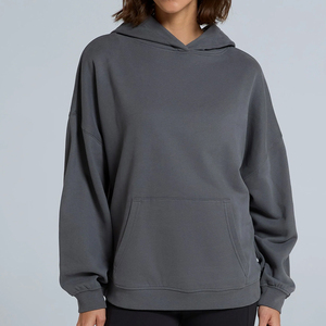 Nouvel arrivage de sweats à capuche surdimensionnés pour femmes, 100% coton, à manches longues, sérigraphiés, vente en gros - Product Image 1