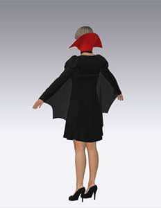 Vampire Queen incluye: vestido con capa, cuello para disfraz de Cosplay para adultos proveedor mayorista de alta calidad - Product Image 5