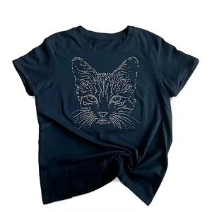Camisetas en blanco de algodón de alta calidad Impresión personalizada Unisex Impresión digital Transpirable Rhinestone Hombres Camiseta Uso diario - Product Image 2