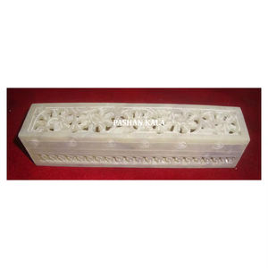 Fabricant de boîtes de rangement pour bijoux en pierre ollaire naturelle de forme rectangulaire pour la décoration de la maison et les boîtes cadeaux de mariage - Product Image 1