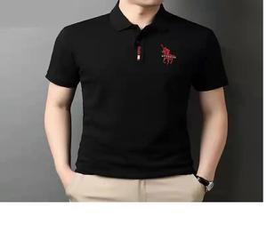 2024 diseñador de lujo para polos para hombres tela de punto antiarrugas patrón sólido marca famosa inspirada en los negocios - Product Image 1