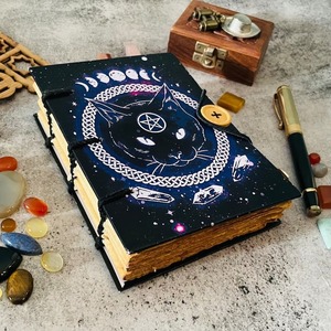 Ai Cập Mèo Nữ Thần da in Tạp Chí wiccan chính tả cuốn sách của bóng thuật sĩ cuốn sách Quà Tặng da món quà giáng sinh cho - Product Image 4
