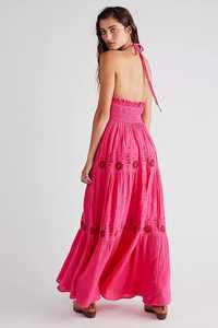 Ropa de playa Hippie para mujer, vestido de fiesta con espalda descubierta bordado, bohemio, para verano - Product Image 4