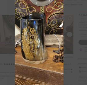 Norse Mythology Gift Viking Drinking <b>Mugs</b>, Anniversary Gift, Husband Gifts, Couples Gift, Christmas Gifts - Product Image 2
