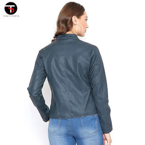 2025 vente en gros dames en cuir PU veste longue coton manteau avec tissu pour vêtements d'hiver dernière conception veste polaire pour les femmes - Product Image 2