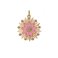 Pendentif Sagittaire pour Enfants en Alliage de Zinc Plaqué Or 18K Fait Main avec Pierres Précieuses et Accents Turquoises, Bijou Astrologique Arc et Flèche