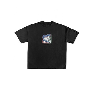 เสื้อยืดสตรีทแวร์ผู้ชายไซส์ใหญ่ พิมพ์ลายสกรีน โลโก้สั่งทำได้ ขายส่ง ผ้าฝ้าย 100% คุณภาพสูง แห้งเร็ว บริการ OEM - Product Image 3