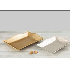 Bandeja de servicio de metal de lujo de alta calidad personalizada ecológica para bodas y fiestas - Product Image 2