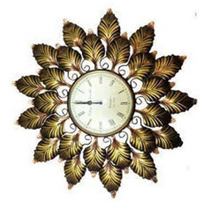 Home Decoration Wall Clock Modern Creative Birds <b>Leaf</b> Metal Wall Clock Gold Color Wedding Decoration Wall Clock - Product Image 6