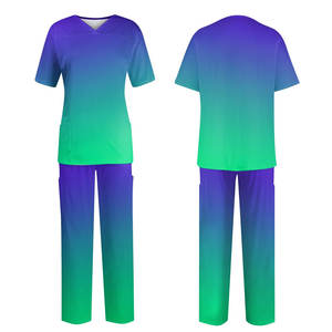 Combinaisons médicales unisexes personnalisées de haute qualité gommages pour hôpitaux d'été évacuant la transpiration sublimés pour infirmières et médecins - Product Image 4