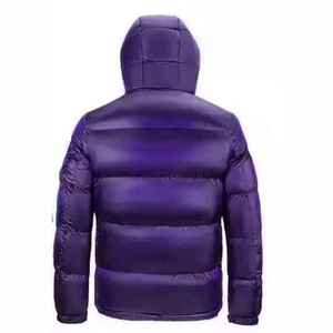 Veste matelassée à capuche zippée imperméable et coupe-vent pour homme, personnalisable, tendance, automne, doublure douce, patchwork, épaisse, devant - Product Image 4