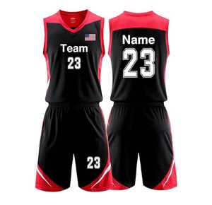 Maillots de basket-ball personnalisés uniforme de basket-ball réversible personnalisé uniforme de sport industrie - Product Image 1